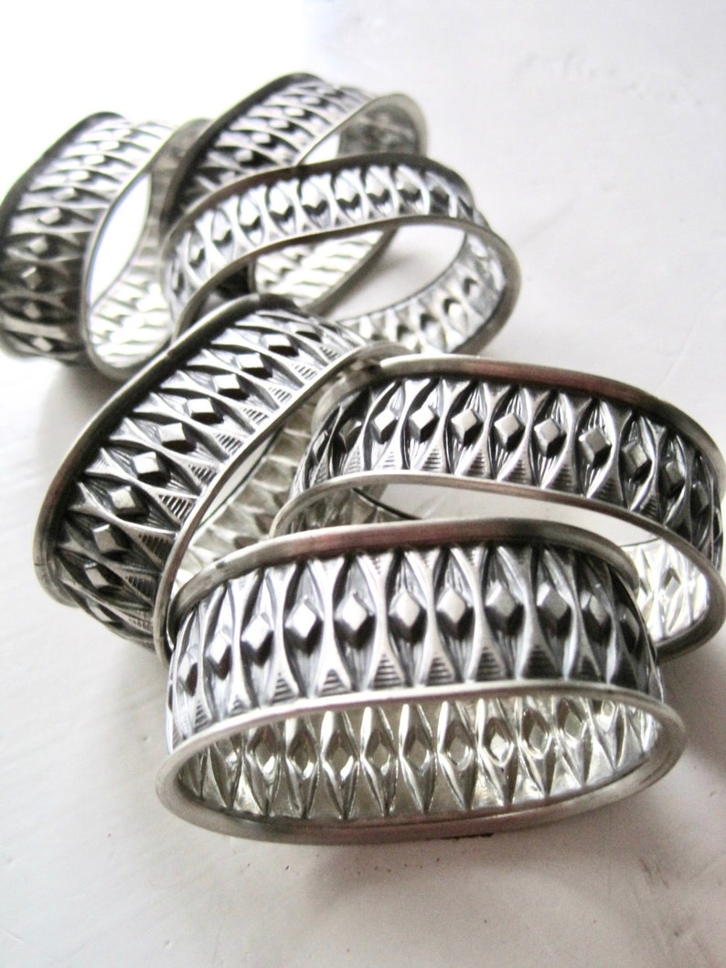 Vintage Norwegian Pewter Design Design John Gulbrandsbr\u00f8d Set of Six M\u00c5STAD Pewter Napkin Holders