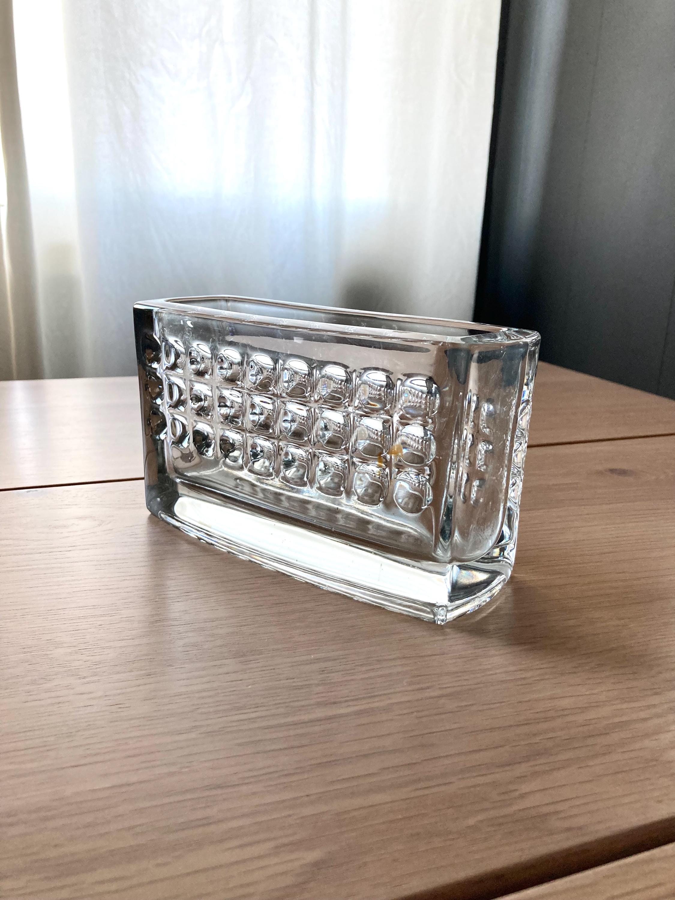 SKLO UNION, Rudolf Jurnikl Glass Jardiniere, Pattern 13176, Rudolfova Glassworks, Vintage Mid Century Modern Czech Glass Design