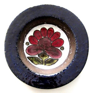 Upsala Ekeby Verkstads Keramikk Sweden, Ceramic Bowl 6050 M, Mari Simmulson Design, Vintage Mid Century Modern Swedish Design