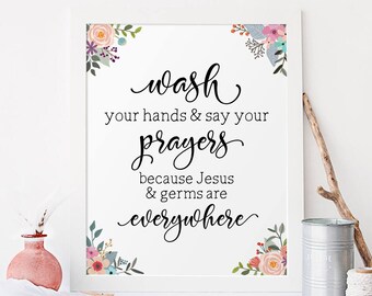 Wash your hands say your prayers | Etsy