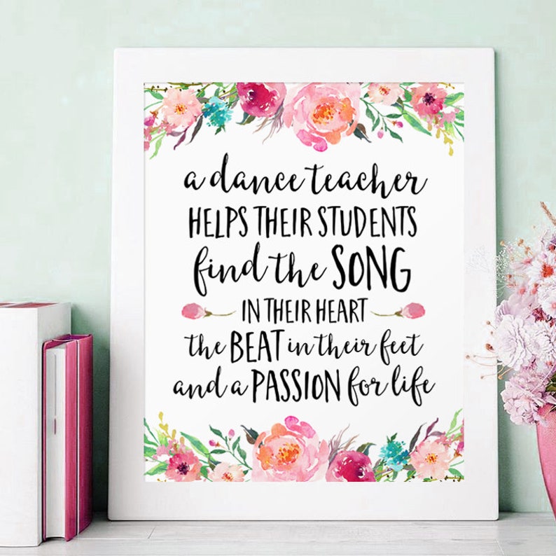 Printable Dance Teacher Gift A Dance Teacher Helps Their | Etsy