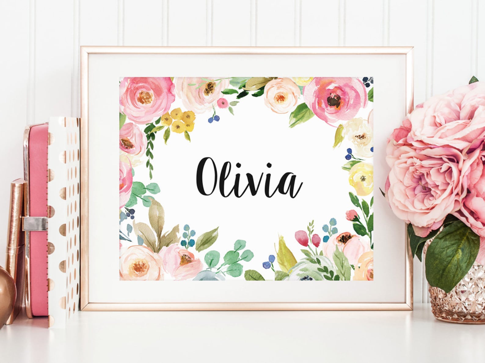 Baby Girl Name Olivia Name Nursery Name Decor Name Etsy