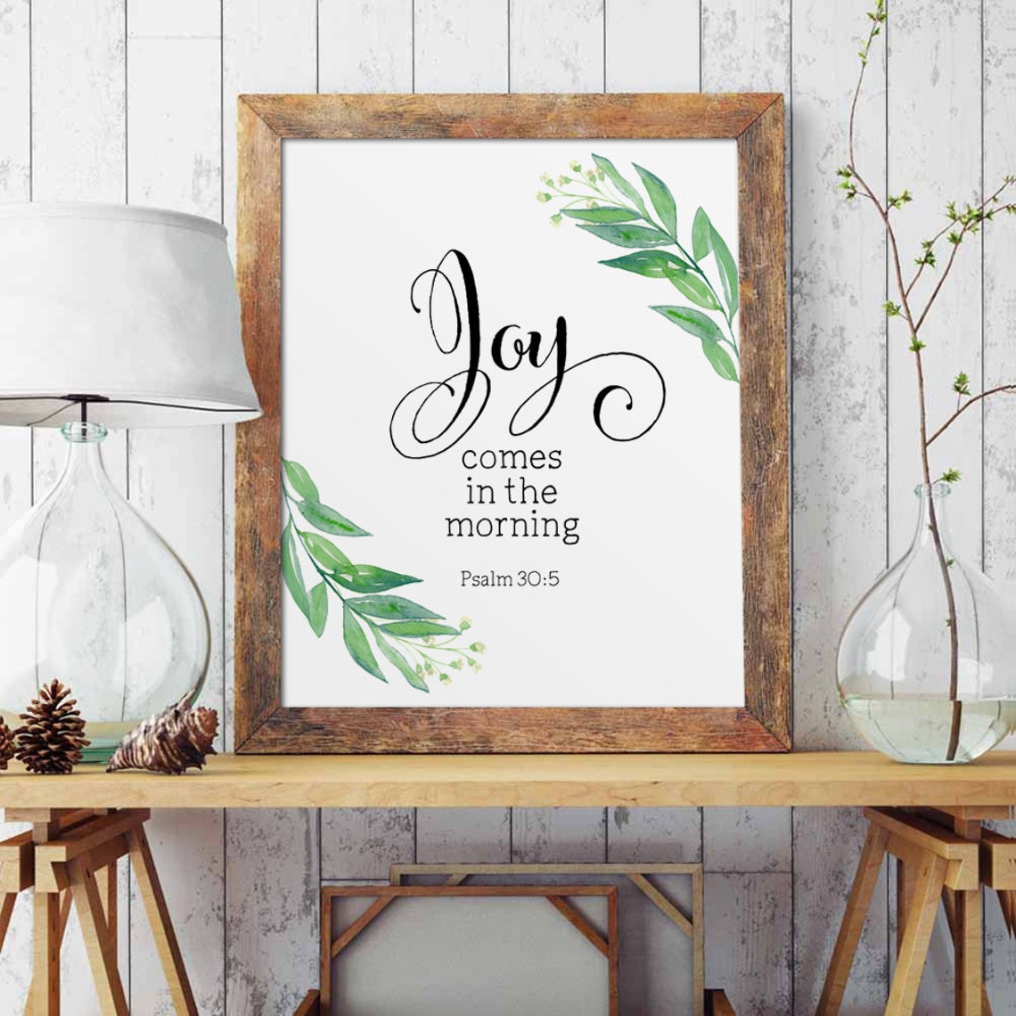 Bible Verse Wall Art Joy Comes In The Morning Psalm 305 Etsy