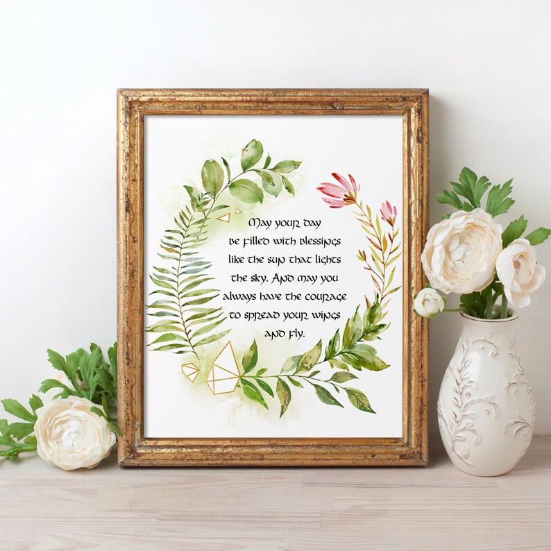 Irish Blessing Printable May your day be filled Watercolor | Etsy