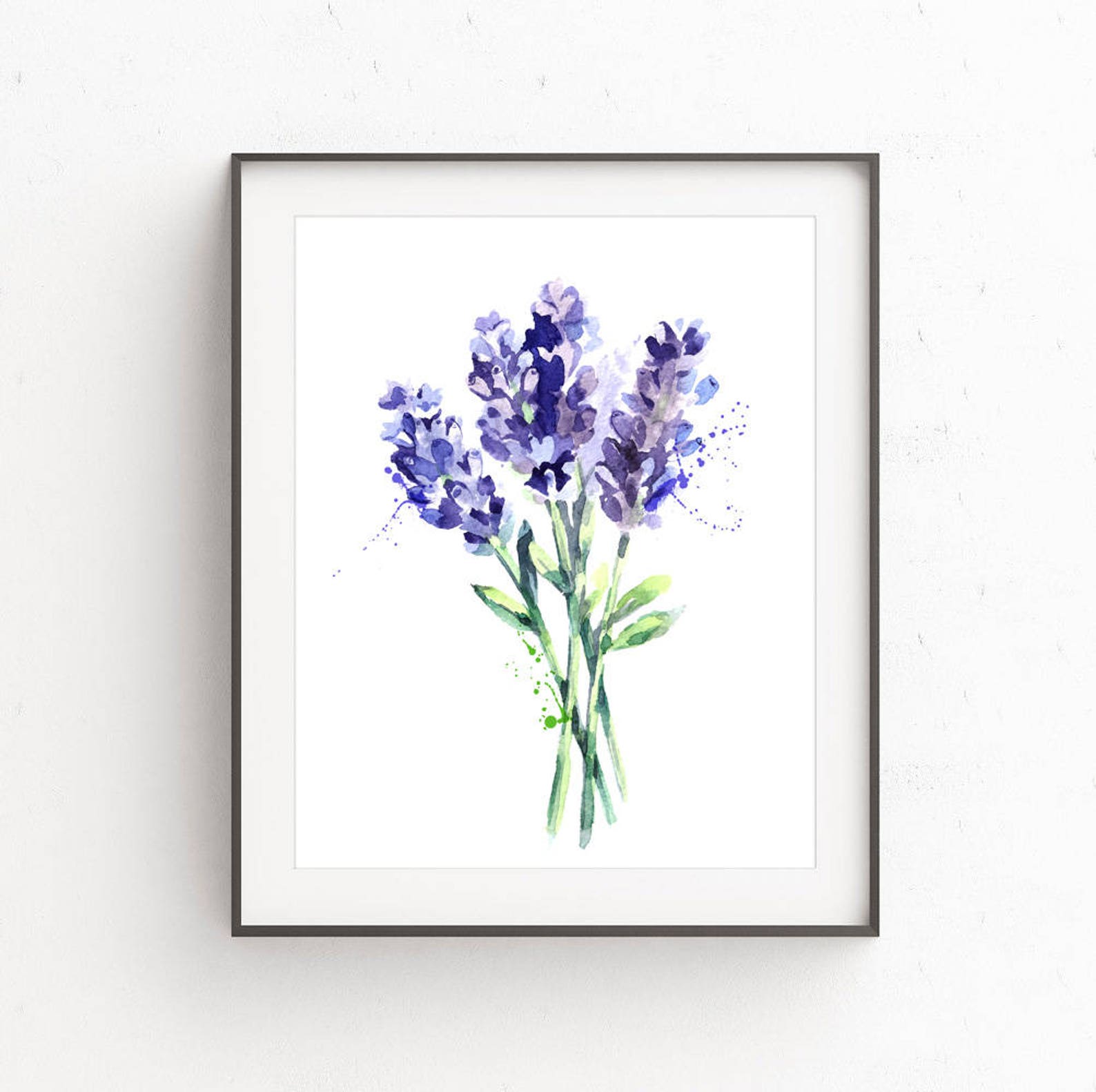 Lavender Art Print Purple Printable Art Botanical Etsy