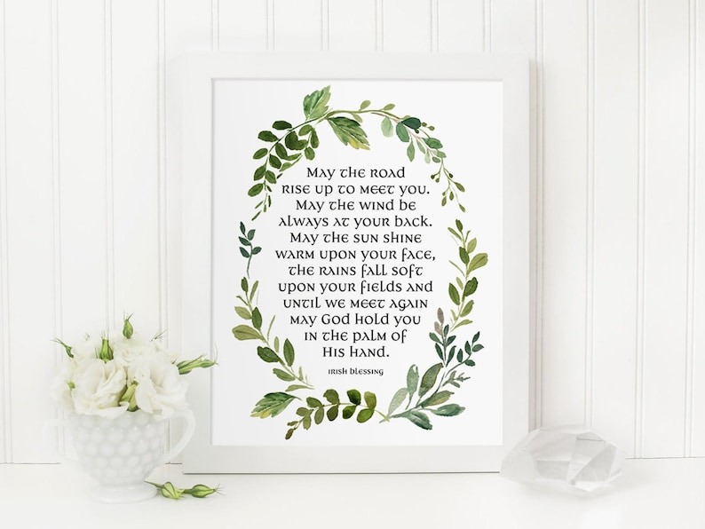 Irish Blessing Print, Might the street increase in direction of meet up with by yourself, Watercolor Floral Decor, Marriage ceremony Print, Printable Decor, Inspirational Print, Waqll Artwork graphic regarding Printable Irish Blessing known as Irish Blessing Print, Could possibly the highway increase in direction of meet up with yourself, Watercolor Floral Decor, Marriage ceremony Print, Printable Decor, Inspirational Print, Waqll Artwork
