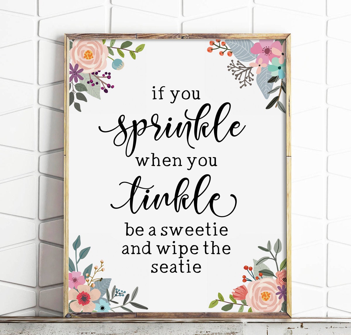 Funny Bathroom Decor If You Sprinkle When You Tinkle Etsy