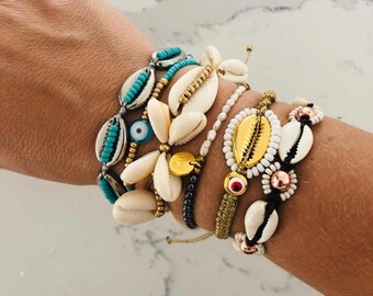 Cowrie Bracelets and Mati/Eye Bracelets