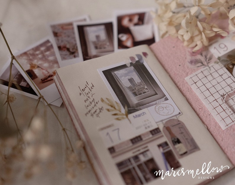 Home themed photo cards ephemeras, aesthetic images on white matte cardstock image 3