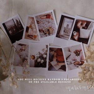 Home themed photo cards ephemeras, aesthetic images on white matte cardstock image 2