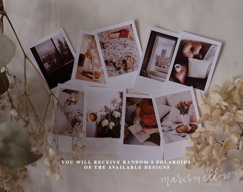 Home themed photo cards ephemeras, aesthetic images on white matte cardstock image 2