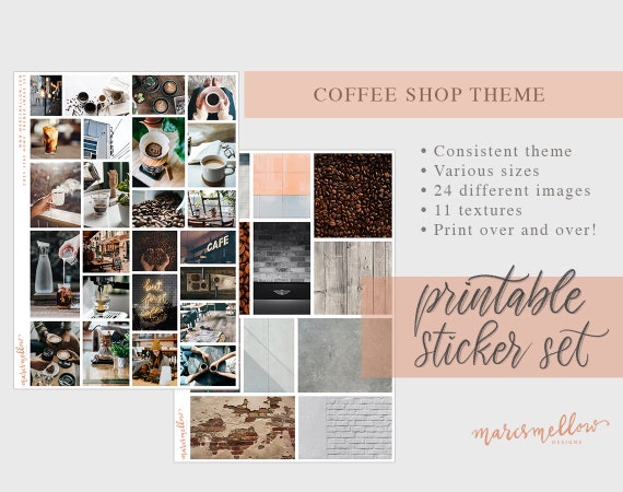 coffee shop cafe themed aesthetic tumblr journal printable etsy sweden