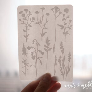 花の切り抜きステッカーシート - 春の花のテーマ - ジャーナリング、バレットジャーナルステッカー