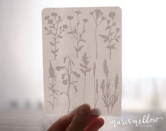 Flower cutout sticker sheet - Spring blossom theme - journaling, bullet journal sticker