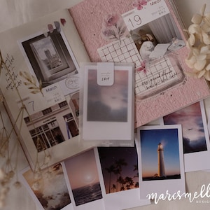 Sky, stars and night themed photo card ephemeras, aesthetic images on white matte cardstock