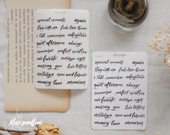 Memories lettering sticker sheet - in transparent