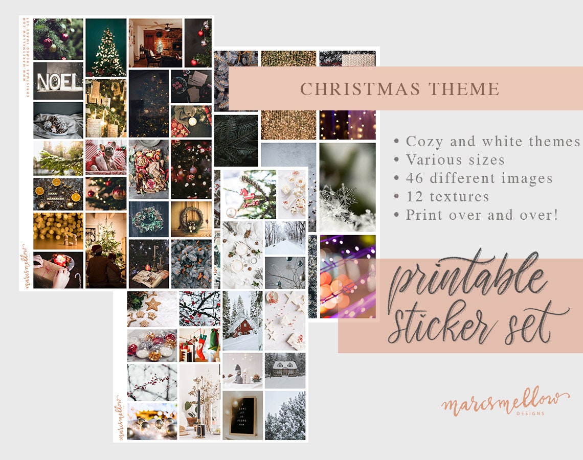 christmas themed aesthetic tumblr journal printable image etsy uk