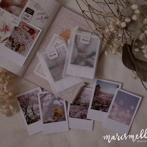 Spring Blossom themed photo cards, aesthetic images on white matte cardstock image 1
