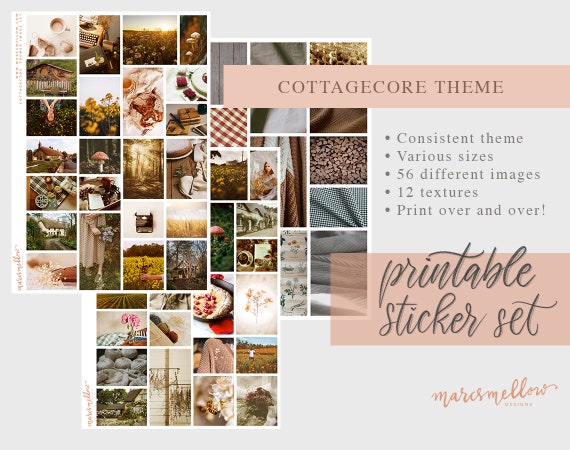 cottagecore themed aesthetic tumblr journal printable image etsy
