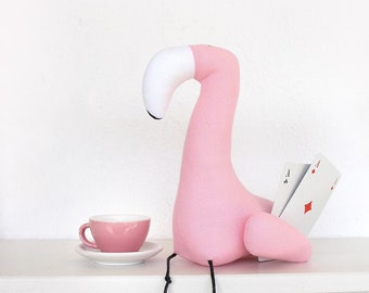 Flamingo Isadora/ Pink Flamingo/ Soft Flamingo/ Flamingo Toy/ Pink Stuffed Bird/ Stuffed Flamingo/ DECORNERHOME