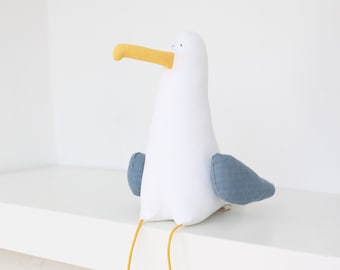 Seagull Emma, Collectible toy, Nautical decor, Seagull Mine, Seagull Toy, Sea Bird, Handmade Toy, Soft Toy, Möve, DECORNERHOME