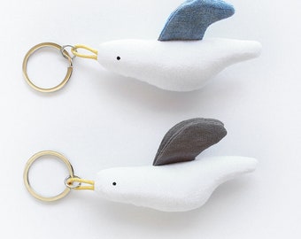Seagull Keychans Yuki & Kiko/ Seagul Keyrings/ Duo /couple/ best friend/ Sea Bird/ Handmade Toy/ Soft Toy/Мouette /Möve/Kamome/ DECORNERHOME