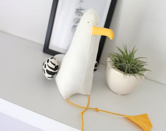 Seagull Spot, Collectible toy, Seagull Mine, Seagull Toy, Stuffed Animal, Sea Bird, Handmade Toy, Soft Toy,  Möve, DECORNERHOME