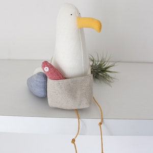 Seagull With French Fries, Seagull Pepe, Seagull With Hat, Collectible Toy, Sea Bird Decor - View #7