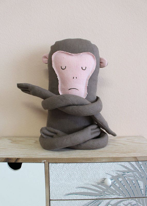 grey monkey stuffed animal