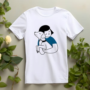 t-shirt, Cricut, png, AI, vettoriale, download digitale, dog, cane, padrone, illustrazione, plotter da taglio, outline, adesivi, dog owner
