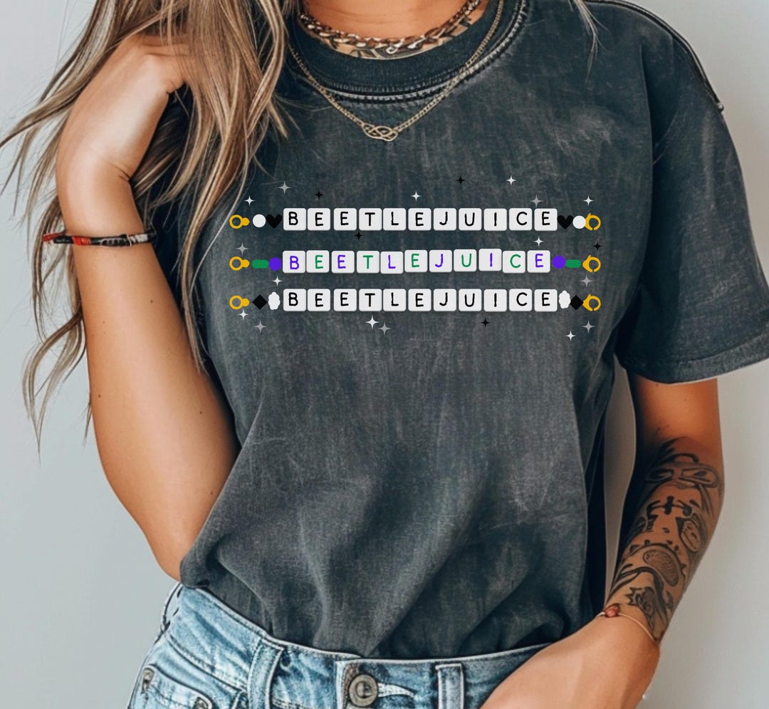 Beetlejuice Shirt Comfort Colors Friendship Bracelet Tshirt Halloween T