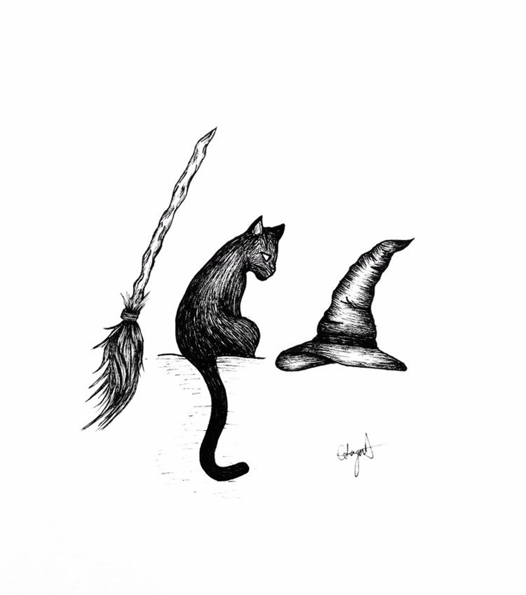 Witch Wiccan Halloween Tattoo Design Home Decor Wall Art - Etsy Australia Witch Wiccan Halloween Tattoo Design Home Decor Wall Art - Etsy Australia