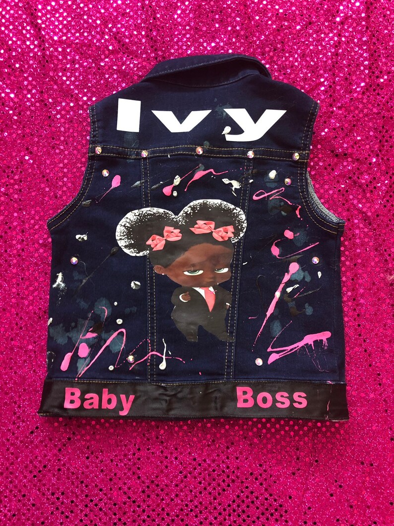 Boss baby inspired paint splatter vest boss baby birthday Etsy