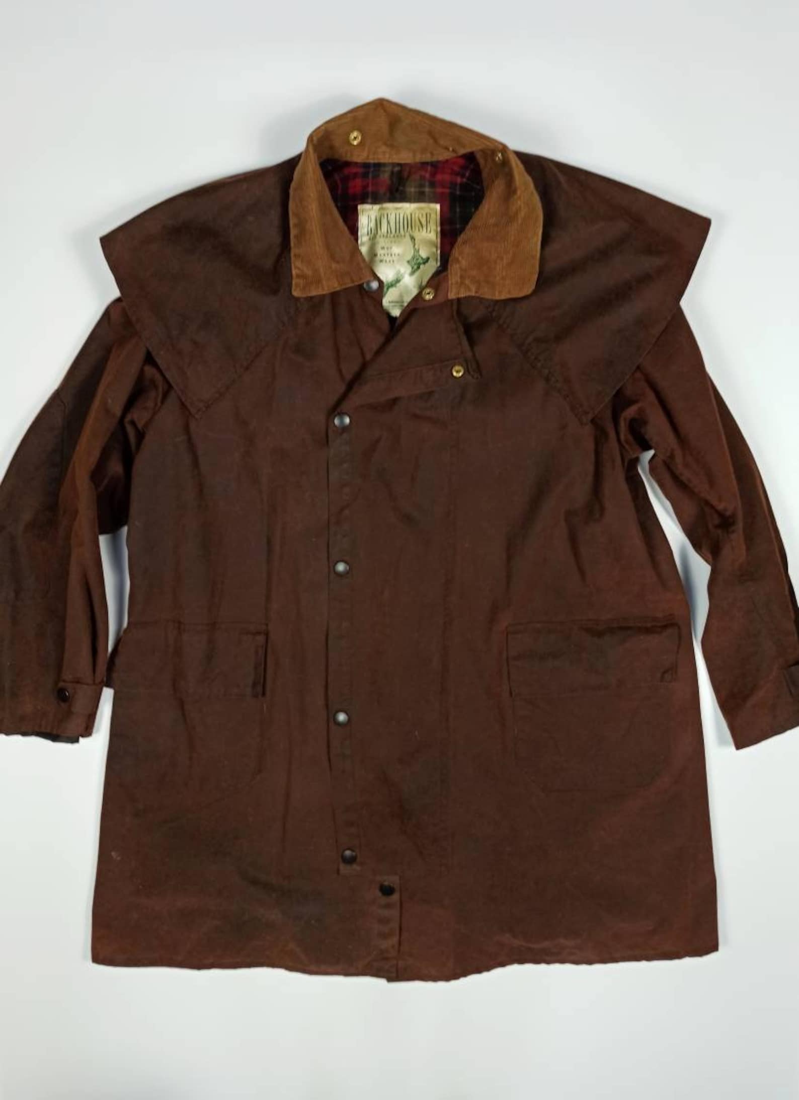 Backhouse by Barbour Riding Waxed Coat Men's Brown New Etsy