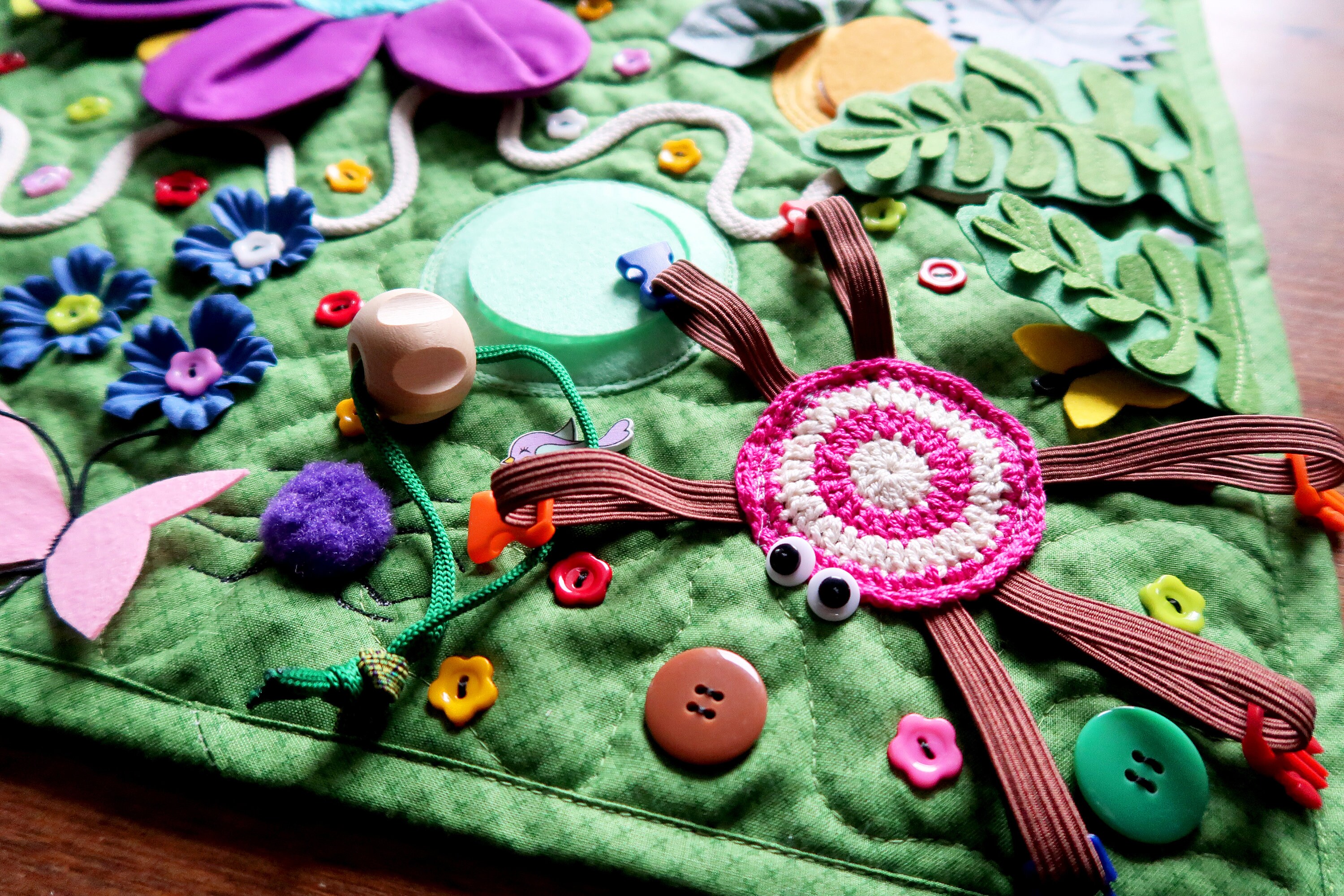 Baby sensory mat Play mat Kids rug Flower Baby activity Etsy