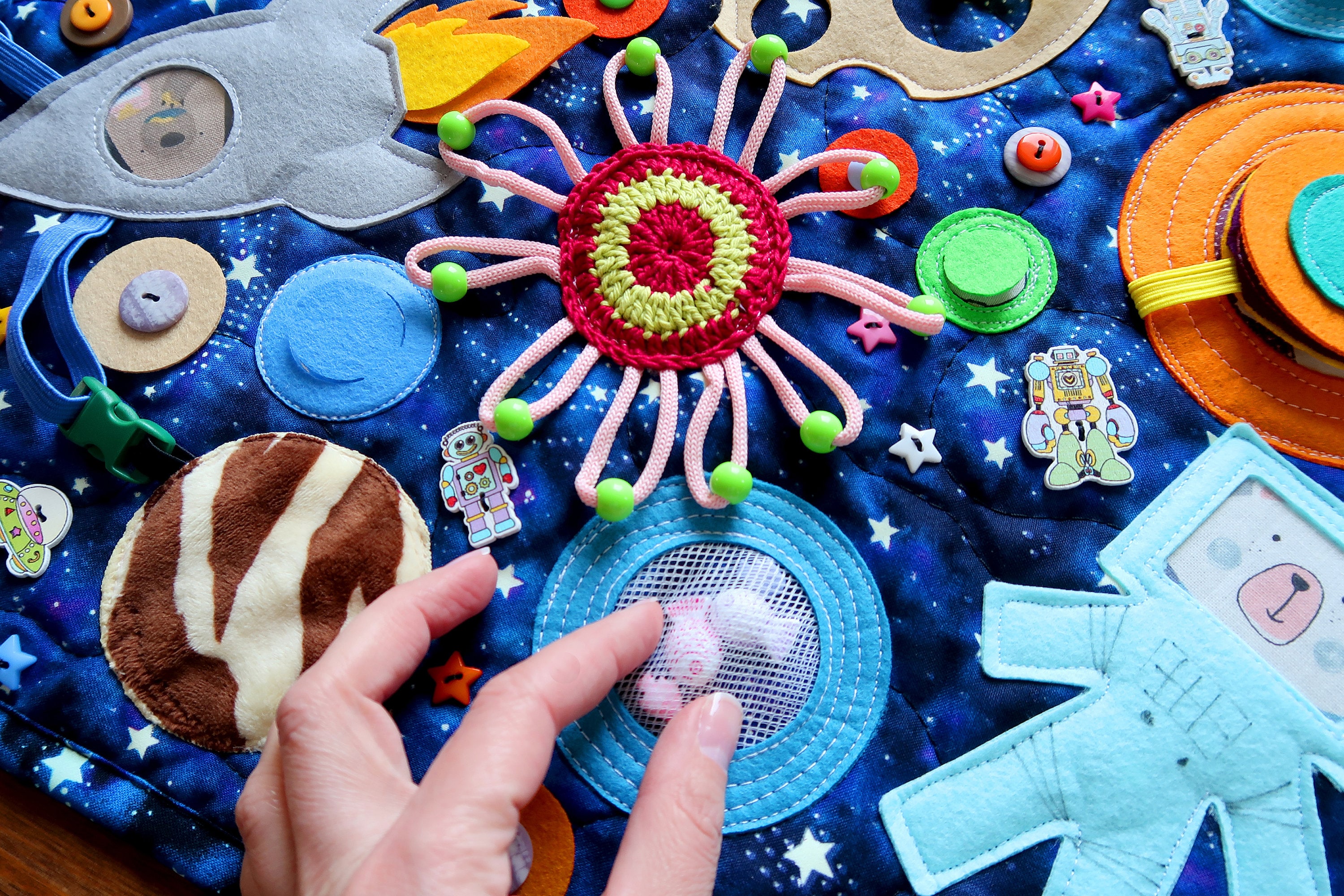 Baby sensory mat Play mat Kids rug Space toy Baby activity Etsy