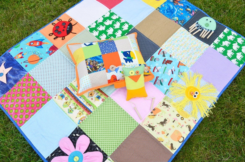 Baby activity mat Personalized quilt Etsy