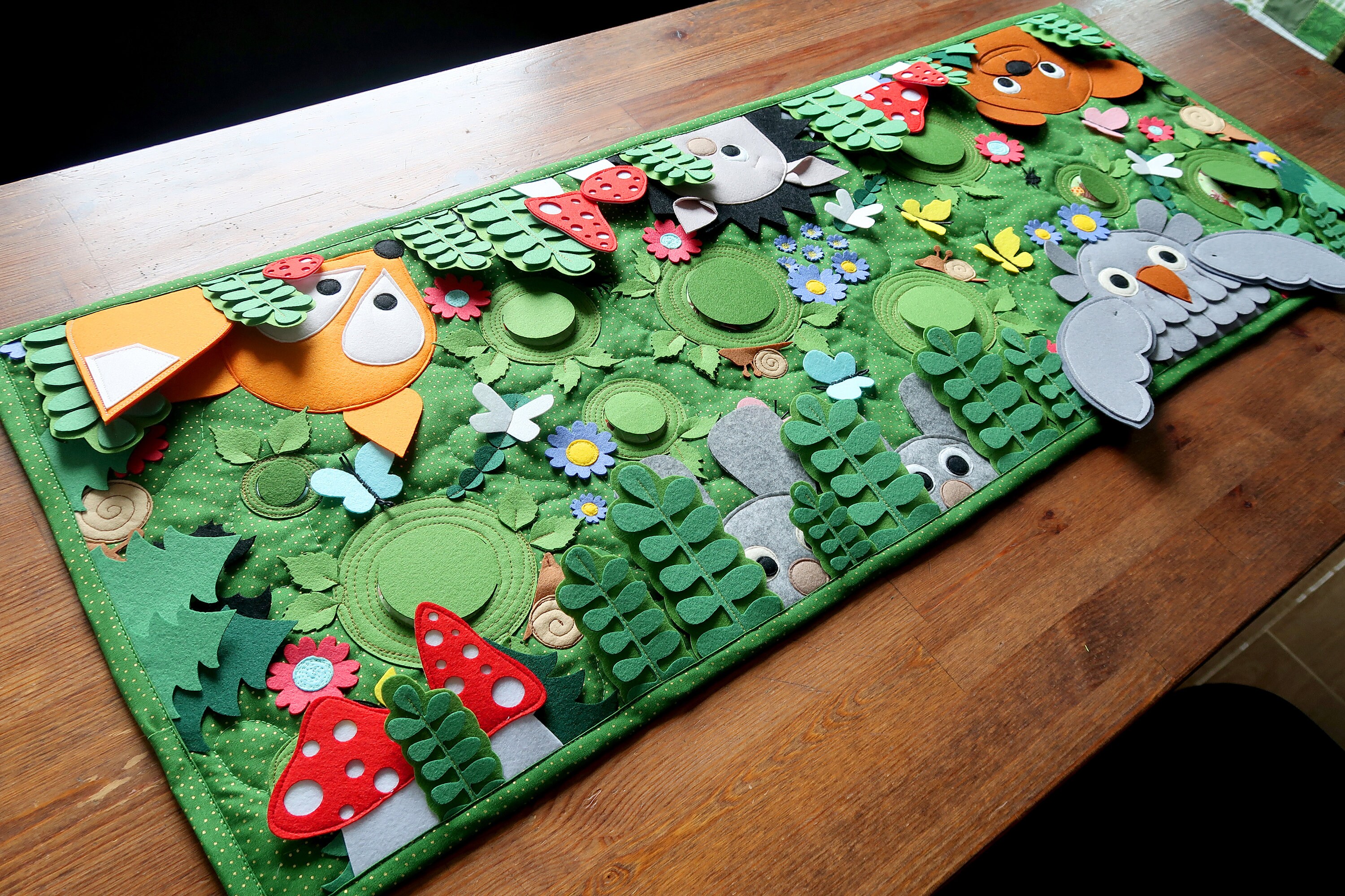 Safe Baby sensory mat Play mat Baby activity mat Woodland Etsy