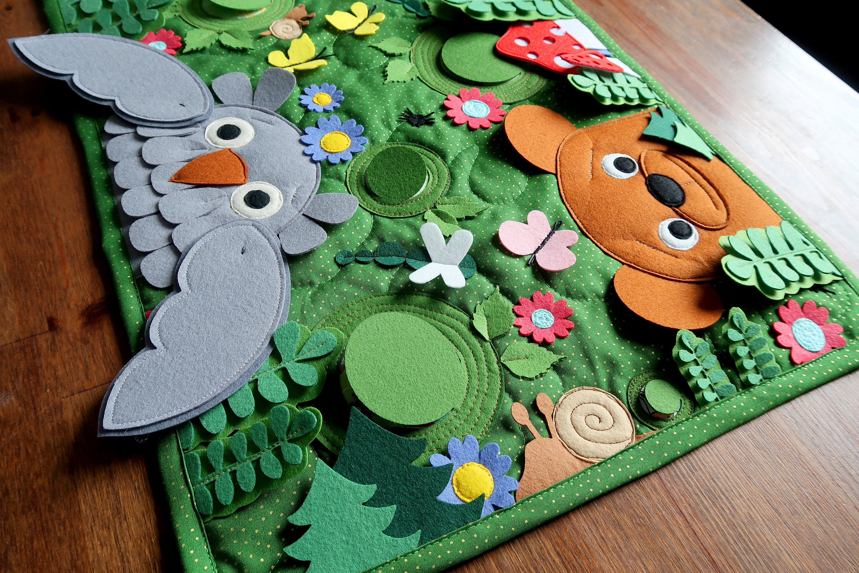 Safe Baby sensory mat Play mat Baby activity mat Woodland Etsy