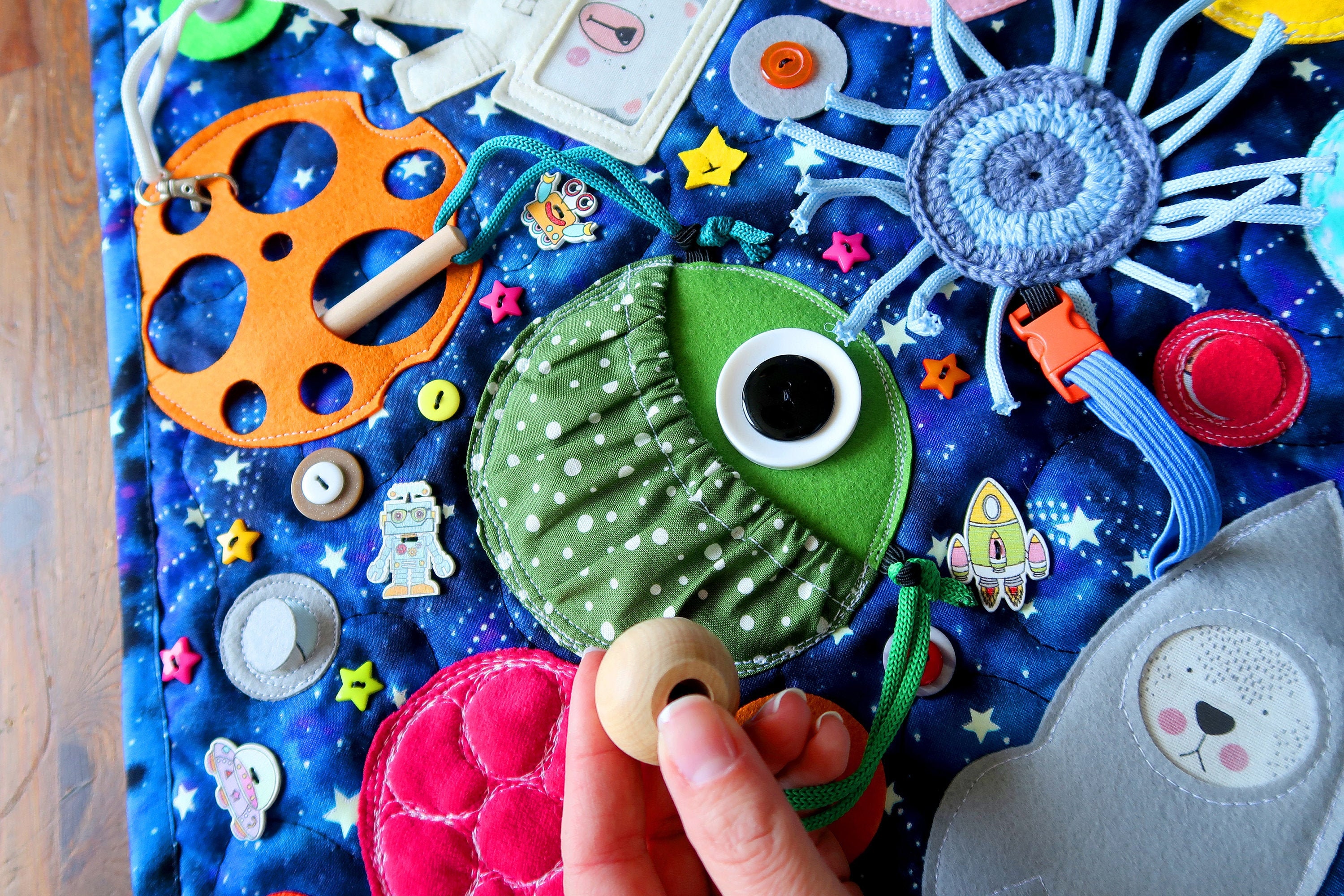 Baby sensory mat Play mat Kids rug Space toy Baby activity Etsy