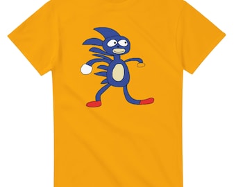 Funny Sanic Meme T-Shirt – Hilarious Sonic Parody Tee – Speedy Hedgehog Shirt