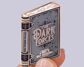 Dark forces book pin LIMITED EDITION | magical school statement brooch|magic enamel pin | wizardry enamel pin collector for him for her