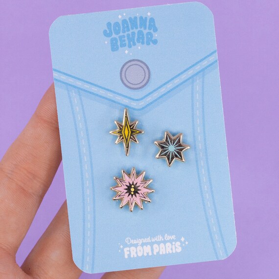 Celestial Stars Variant Mini Pin Set! - Cute Kawai Stars Sparkle