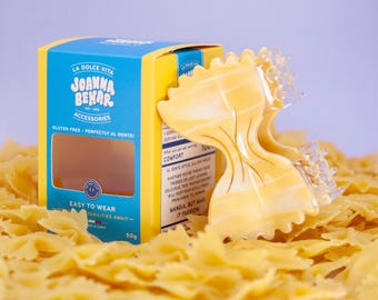 Farfalle pasta hair claw clip barrette | italy food carb accessory grip | la dolce vita italian style bow tie