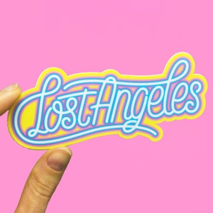 Lost Angeles Sticker - Clearout sale! | Los angeles vinyl sticker | neon like sticker | cool laptop phone water bottle vinyl sticker