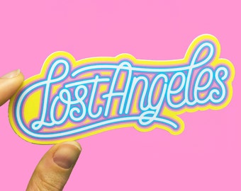 Lost Angeles Sticker - Clearout sale! | Los angeles vinyl sticker | neon like sticker | cool laptop phone water bottle vinyl sticker