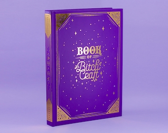 Book of bitchcraft purple witchy A5 Journal gold details dotted/lined/plain | sketchbook pastel goth