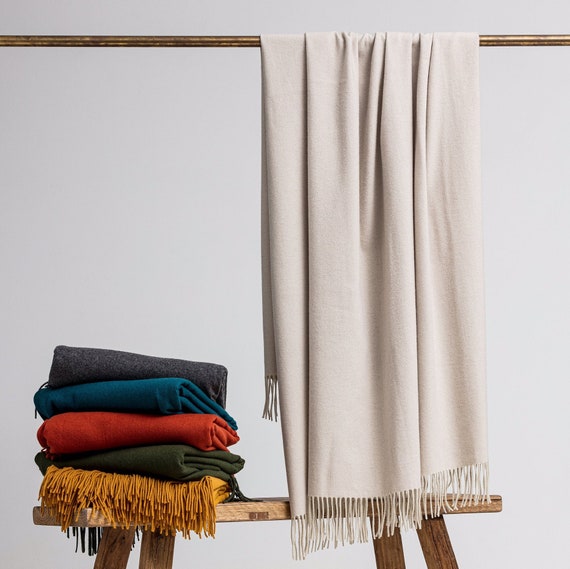 Loom Cashmere Merino Throw Classic Colours Etsy