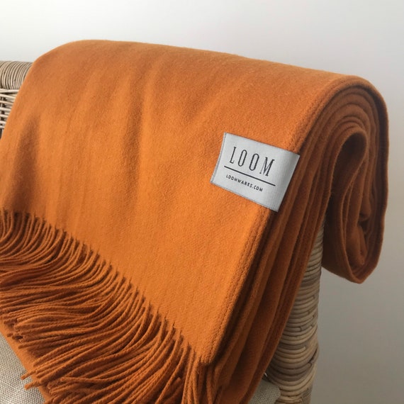 Loom Cashmere Merino Throw Toffee NEW COLOUR | Etsy