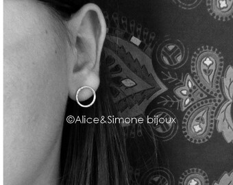 Earrings bullet end circle / homemade